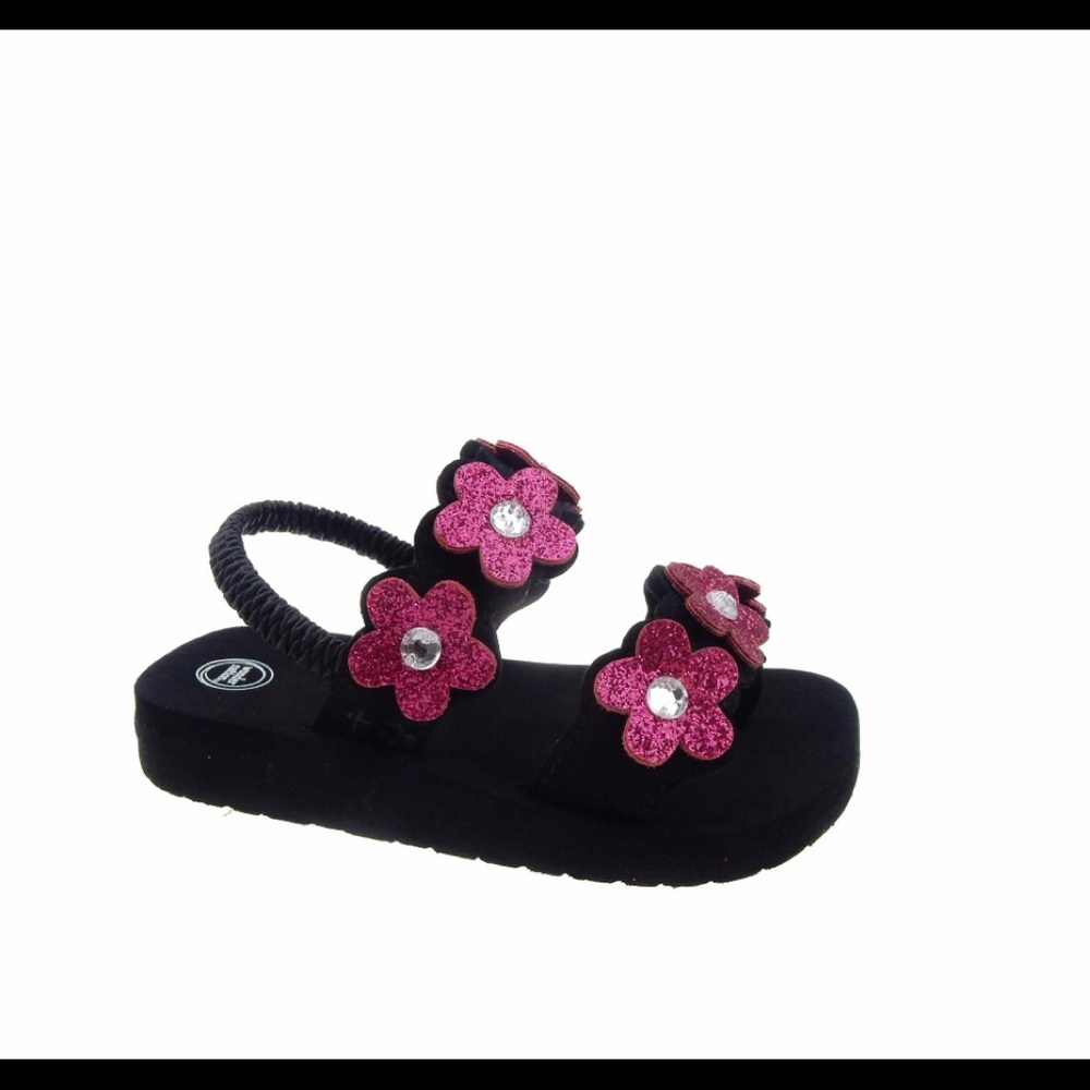Brand new sparkly flower flip-flops size 1/2